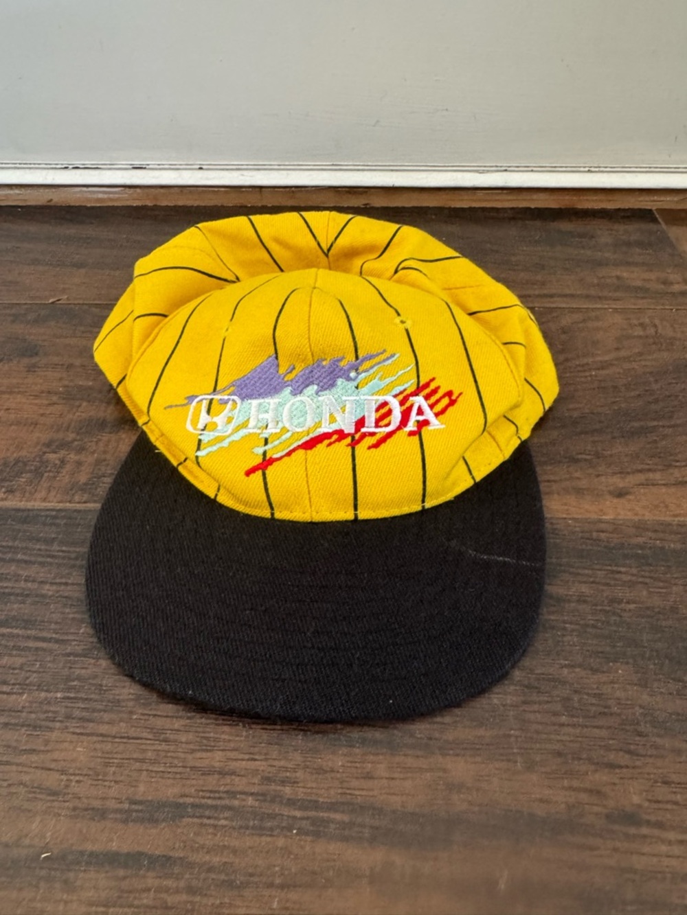 Honda pinstripe VTG 90s Nissin Adjustable Snap Back Hat